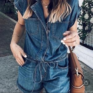 Denim romper